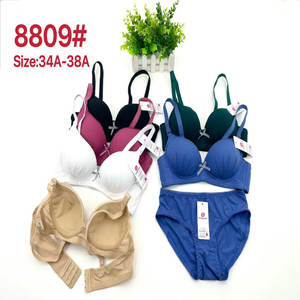 1.85ドルモデルMQS004ブラサイズ34-38A東南アジア女子フルカップパッド入りナイト女性ブラとパンティセクシー下着セット - Product Image 6