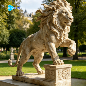 Estatua de León de Mármol Personalizada y <span class=keywords><strong>Escultura</strong></span> Decorativa Majestuosa para Jardín - Product Image 2