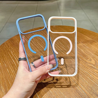 Funda Magnética Transparente Mate para Teléfono Móvil con Orificio Grande, para iPhone 17 16 15 Pro Max, Antigolpes e Impermeable, Superventas