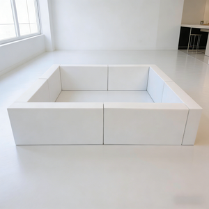 บ่อบอลนาปัก ขนาด 4 ฟุต 5 ฟุต 7 ฟุต 9 ฟุต สีขาว ทำจากวัสดุโฟม กันน้ำ ทำความสะอาดง่าย ใช้ได้ทั้งในร่มและกลางแจ้ง เหมาะสำหรับเด็กเล่นในโรงเรียน นุ่มนวล พร้อมสไลเดอร์ - Product Image 2