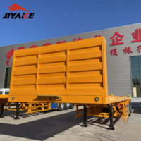 Elegante naranja profesional mejor tecnología de producción nuevo remolque completo de transporte de cama plana pesada con placa deflectora