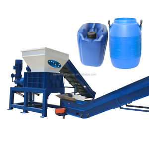 <span class=keywords><strong>Sevenstars</strong></span> GL800 modelo 500 kg/h máquina trituradora de doble eje para tambores grandes de HDPE PP cesta barril azul a la venta - Product Image 5