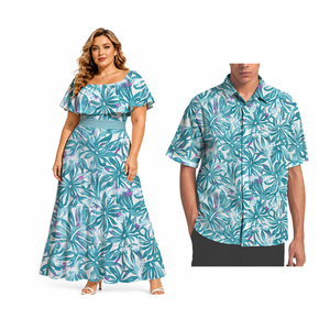 Abbigliamento Estivo Casual per Coppie 2026: Camicie Comode da Uomo e Abiti Hawaiani alla Moda da Donna, Coordinati da <span class=keywords><strong>Spiaggia</strong></span> Traspiranti - Product Image 6