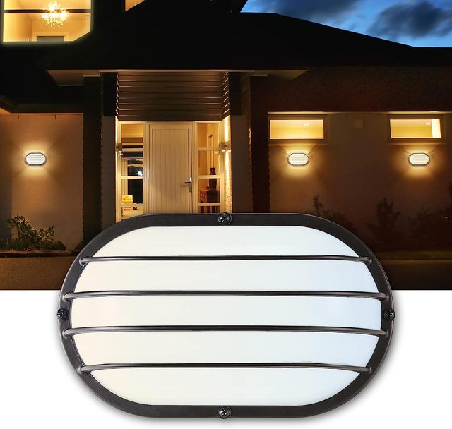 Outdoor Lighting IP65/IP54 5W-24W Outdoor Wall Mounted Round/Oval Shape Daylight White LED Bulk Head Light with CE ROHS