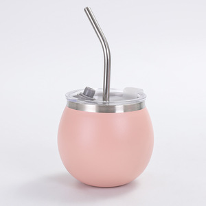 280ml 8oz logotipo personalizado 280ml Argentina Yerba Mate taza de té forma de huevo de acero inoxidable aislado al vacío redondo Mate vaso de <span class=keywords><strong>vino</strong></span> - Product Image 2