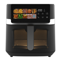 Nouvelle Arrivée Friteuse à Air Numérique avec Fenêtre de Visualisation 6.5L en Acier Inoxydable, Friteuse à Air Intelligente, Fabrication OEM ODM, Logo Personnalisé