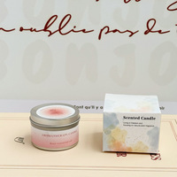 Yanoxi Aromatherapie Sojawachs-Kerze - Runde Form, Ungiftig, Biologisch Abbaubar, Rosen- und Lavendeldüfte, Handgefertigt, Wohndekoration für