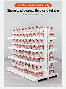 Estantes de Góndola de Plástico y Acero Resistentes, Color y Tamaño Personalizados de Fábrica, <span class=keywords><strong>para</strong></span> Minimercados - Product Image 3