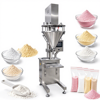 Machine de remplissage de poudre en sachet avec alimentation par vis sans fin et spirale pour pailles en plastique, petite taille, à vendre