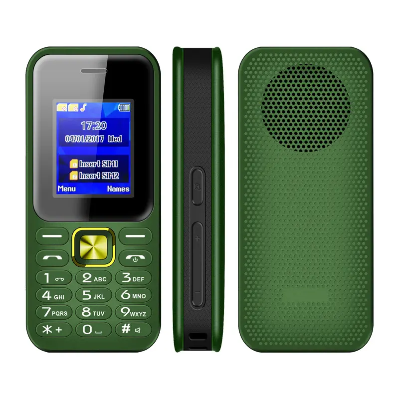 Teléfono Móvil de 1,8 pulgadas, Tarjeta SIM Dual, Batería grande, alto sonido, China