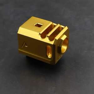 Retractor Metálico de Rosca Inversa, Retractor CNC de Metal, Aluminio 7075, Procesamiento de Piezas de Aleación de Aluminio Personalizadas CNC, Anodizado Dorado - Product Image 1