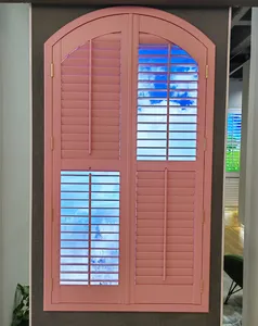 Persiana Vertical de tilo de diseño australiano para ventana, persianas de madera