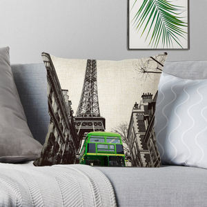 London Decorativo Impreso Home London Bridge <span class=keywords><strong>Paris</strong></span> Torre Eiffel Cojines Fundas - Product Image 5