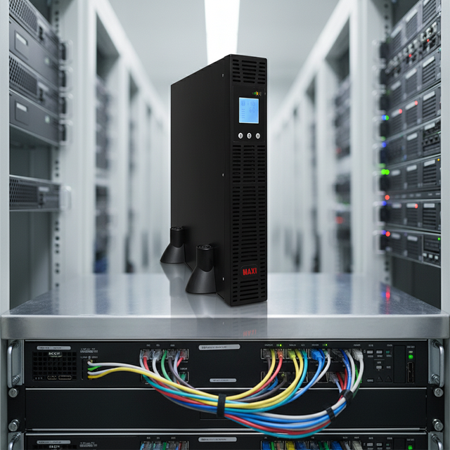 220V Single Phase Pure Sine Wave Lead Acid 50Hz High Frequency Online 2kva Rack Mount No Break UPS Power Supply