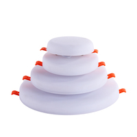 Éclairage de panneau intérieur réglable, encastré, sans cadre, rond, panneaux LED 3D pour plafond