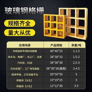 Huixin Fiberglass Grating Car Wash Floor Drainage Board Moulding Customizable Cutting - Product Image 3