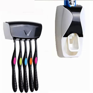 Wholesale Wall-mounted <strong>Toothpaste</strong> Holder Rack Automatic <strong>Toothpaste</strong> <strong>Squeezer</strong> and Holder Set - Product Image 4