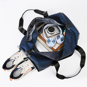 Bolsa de viaje de gimnasio de gran capacidad Oxford Duffle con logotipo personalizado para hombre, bolsa de lona de almacenamiento de fin de semana - Product Image 3