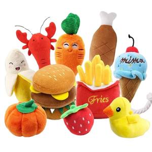 Produttore personalizzato Fast Food Lunch Pack Designer di peluche peluche Pet giocattoli per cani cigolanti per animali domestici - Product Image 1