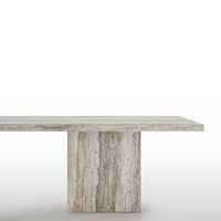 Restaurant Commercial Marble Esstisch Tinte Dark Pattern Antiker Stil Naturstein Square Tisch