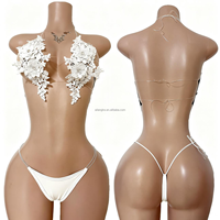Tenues de strip-teaseuses faites à la main, ensembles de bikinis, vêtements de danse exotiques, disponibles et prêts à être expédiés