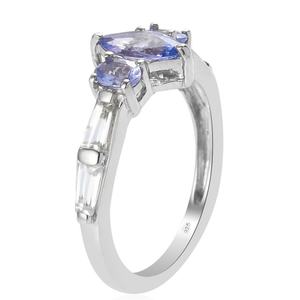 เครื่องประดับเงินแท้ 925 คลาสสิก แหวนแต่งงานสำหรับผู้หญิง ประดับเพชรทรงหยดน้ำ 1.40 กะรัต แทนซาไนต์ธรรมชาติ ประดับเพชรซิคอนทรงฮาโล - Product Image 5