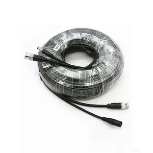 кабель cctv аудио Suppliers-Горячая распродажа высокое качество 20 м CCTV камеры питания постоянного тока разъем BNC 2 в 1 аудио и видео кабели