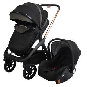 3 en 1 Lino Plegable Marco de aleación de aluminio Un segundo Cochecito de bebé ligero plegable para 6-36 meses Versátil y conveniente - Product Image 2