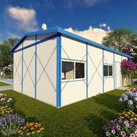 Bâtiment modulaire en acier préfabriqué à construction rapide prêt à l'emploi, maison préfabriquée k