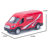 Voiture miniature en alliage moulé sous pression avec fonction de recul, 3 couleurs assorties, véhicule jouet pour enfants, coffret fenêtré, EN71 8P