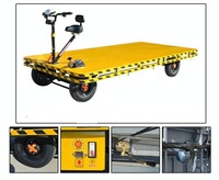 Chariot de manutention électrique robuste à 360 degrés pour le transport de charges lourdes, chariot de manutention pour entrepôt, usine, logistique