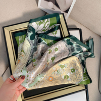 100% foulards en soie Service d'impression Designer Foulard En Soie femmes carré personnalisé foulard en soie véritable soie cou cravate écharpe