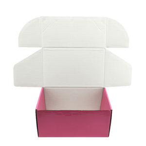 Boîtes pliantes en carton rose avec impression personnalisée, emballage de courrier Express, de vente en gros, 50 unités - Product Image 1