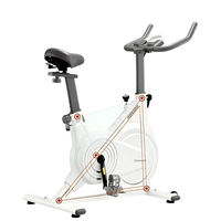 Bicicleta de Spinning Magnética Silenciosa, Bicicleta Estática Profesional para Ejercicio en Casa con Monitor de Ritmo Cardíaco
