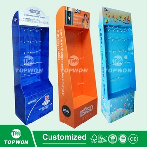 Exhibición de papel para supermercado, soporte de exhibición de cartón con gancho, taza, toalla, papel tisú, pañales para bebés, soporte de exhibición de cartón - Product Image 5