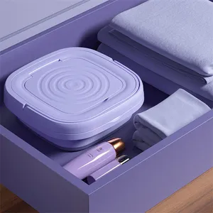 Unterwäsche socken Voll automatische elektrische faltbare Badewanne Waschmaschine Tragbare Mini-Falt waschmaschine mit Spin Dry