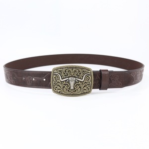 Cinture <span class=keywords><strong>da</strong></span> Cowboy JULUN con Grandi Fibbie a Testa di Toro, Stile Retrò Punk, Vendita Diretta dalla Fabbrica, Cinture all'Ingrosso - Product Image 5