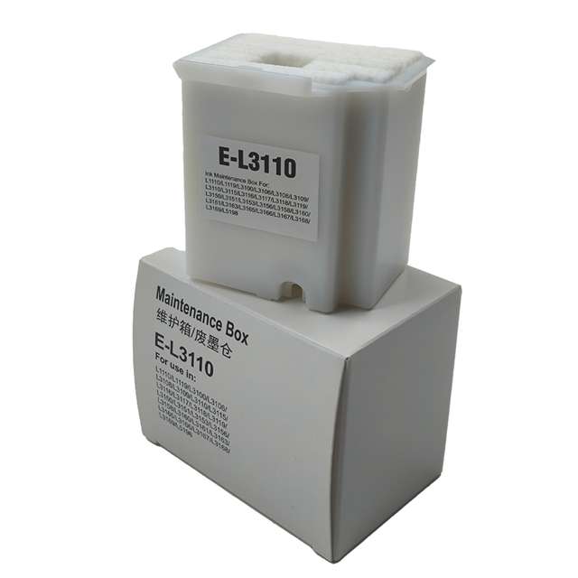 For epson 3110 Maintenance Box Waste Ink tank L3110 Ink Pad Compatible for epson L1110 L3100 L3119 L3167 L3169 Printer