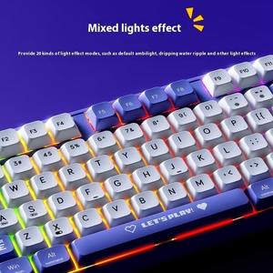 Clavier mécanique filaire personnalisable Ak870mc à échange à chaud avec rétroéclairage multicolore (DIY) - Product Image 4