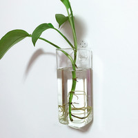 Vase en verre borosilicate de haute qualité, vase mural moderne minimaliste