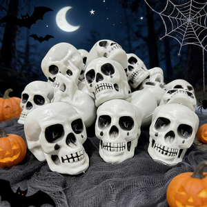Decorazione di Halloween: Teschio Piccolo, Ornamento a Testa Singola, Modello Realistico, Accessorio Fantasma da Appendere, Forniture per Scenografie con Teste di Fantasmi - Product Image 4