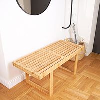 Banc en bambou tabouret banc chaise de douche douche repose-pieds tabouret de douche en bambou pour meubles de salon table en bois sur pied