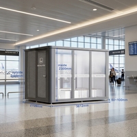 Cocovia Cabine de bureau modulaire en aluminium perforé, poste de sécurité, abri pour fumeurs, guichet de billetterie, kiosque visiteurs
