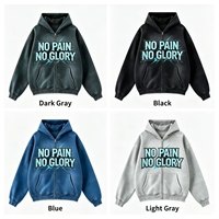 Hoodie zippé surdimensionné personnalisé pour homme, à faible MOQ, avec imprimé graphique délavé à l'acide, style streetwear vintage