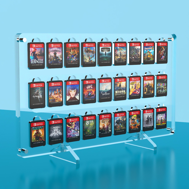 Switch Game Cassette Storage Box Crystal Transparent 14 in 1 Acrylic Magnetic Card Box for Nintendo NS