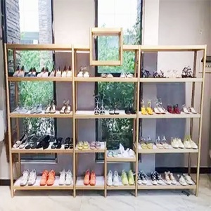 Tùy Chỉnh Cửa Hàng Bán Lẻ Phụ Nữ Ví Ví Phụ Nữ Túi Xách Cao Gót Giày Thường Giày Kim Loại Lưu Trữ Giá Hiển Thị Đứng Kệ - Product Image 4