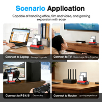 Boîtier de disque dur externe double SATA tout-en-un 2,5\" 3,5\" multifonctionnel USB vers SATA, boîtier USB 3.0, station d'accueil pour SSD HDD