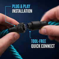 Câble de détection de fuite d'eau réutilisable avec prise à réinitialisation rapide, compatible TCP et compatible Tuya Smart pour la détection périmétrique