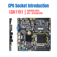 NOUVELLE Carte mère Mini-ITX fine LGA1151 compatible avec les processeurs Intel Core de 6e à 9e génération, 2x DDR4 SO-DIMM, NVMe NGFF M.2, carte mère H310 ITX