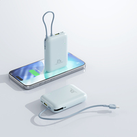 Chargeur de téléphone portable 22,5 W, batterie externe 10000 mAh 2-en-1 avec affichage LED, station d'alimentation portable, vente chaude, logo OEM